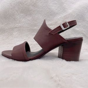 Felmini Burgundy leather heeled sandals size 37